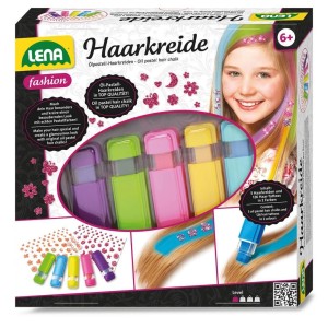 KREDA DO WŁOSÓW ZMYWALNA 5 KOLORÓW + NAKLEJKI