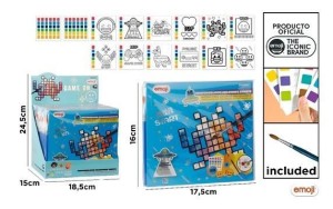 KOLOROWANKA EMOJI GAME FARBKI+PĘDZELEK