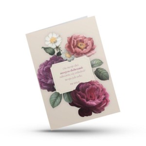 KARTKA SKŁADANA - ON TWOJE DNI NASYCA - KWIATY