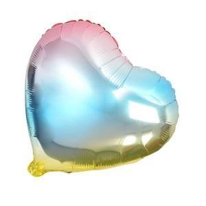 BALON FOLIOWY TĘCZOWY SERCE