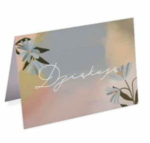 KARTKA SKŁADANA - DZIĘKUJĘ - KWIATY