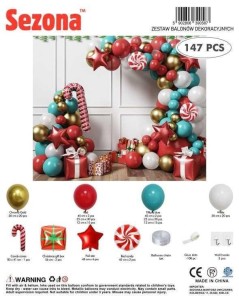 BALONY BOŻE NARODZENIE 147SZT