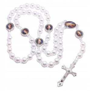 RÓŻANIEC IMITACJA PERŁY KULKA 8MM