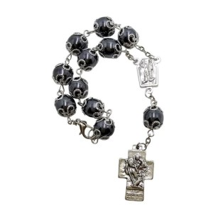 RÓŻANIEC 10-TKA Z HEMATYTU