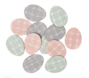 NAKLEJKI Z FILCU AŻUROWE JAJKA 3,5CM 15SZT PASTEL
