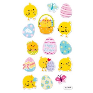 NAKLEJKI Z PIANKI ŚWIECĄCE W CIEMNOŚCI KURCZACZKI