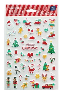 NAKLEJKI PUFFY CHRISTMAS 50SZT