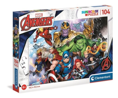 Puzzle 104 Super Kolor Avengers, Clementoni