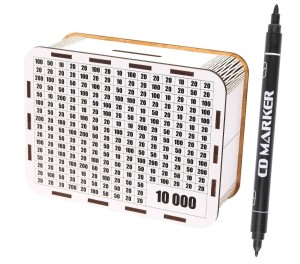 SKARBONKA DUŻA WYKREŚLANKA 10000+MARKER, CRESCO