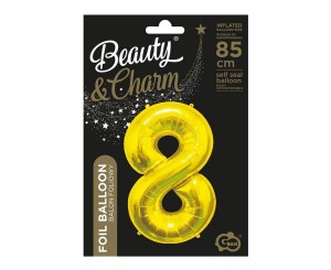 BALON FOLIOWY B&C 8 ZŁOTY 85CM
