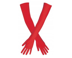 RĘKAWICZKI ZA ŁOKIEĆ OPERA LOS ANGELES CZERWONE