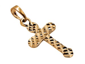 ZAWIESZKA KRZYŻYK POZŁACANY 23X13MM