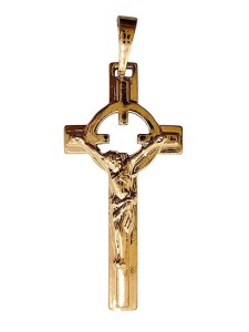 ZAWIESZKA KRZYŻYK POZŁACANY 32X15MM