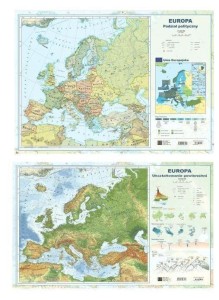 MAPA EUROPY A2 DWUSTRONNA LAMINOWANA ART-MAP