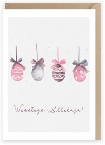 KARTKA OKOLICZNOŚCIOWA CZTERY PISANKI, EKO K094