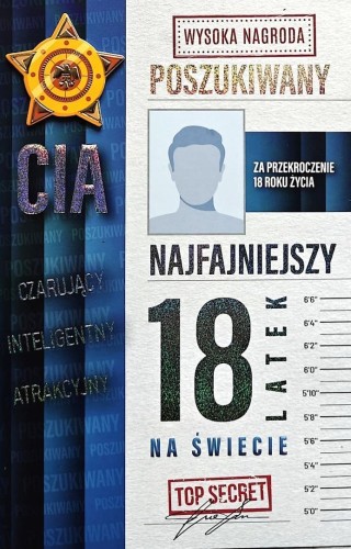 Karnet Urodziny 18 chłopak poszukiwany