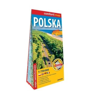 POLSKA LAMINOWANA MAPA SAMOCHODOWA 1:750 000
