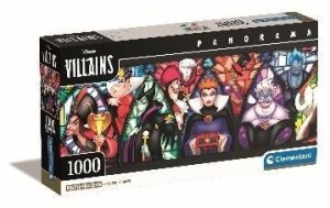 PUZZLE 1000 PANORAMA VILLAINS, CLEMENTONI