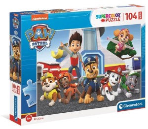 PUZZLE 104 MAXI SUPER KOLOR PSI PATROL, CLEMENTONI