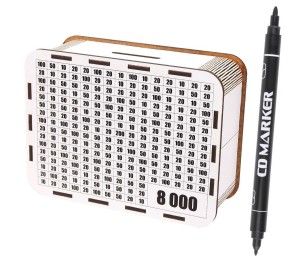 SKARBONKA DUŻA WYKREŚLANKA 8000+MARKER, CRESCO