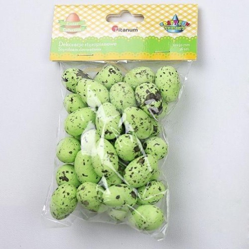 Dekoracje styropianowe jajka przepiórcze 53szt