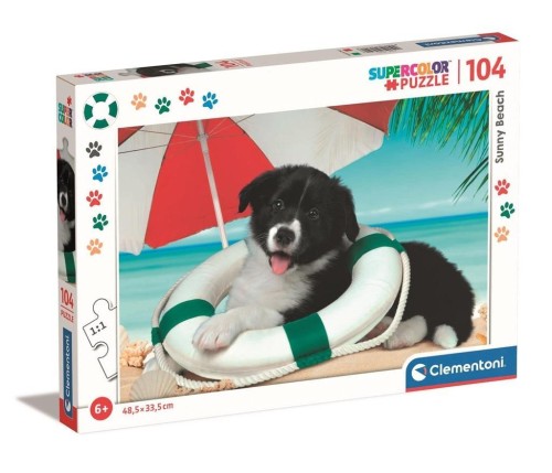 Puzzle 104 Super Kolor Sunny Beach, Clementoni