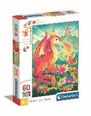 PUZZLE 60 SUPER KOLOR A DRAGON FAMILY, CLEMENTONI