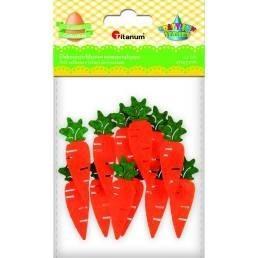 DEKORACJE SAMOPRZYLEPNE MARCHEWKI 17X45MM 12SZT