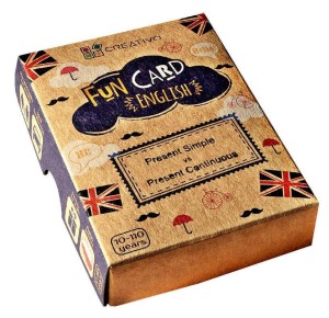 FUN CARD ENGLISH PRESENT SIMPLE PRESENT CONTINUOUS