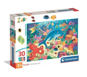 PUZZLE 30 SUPER KOLOR UNDERSEA FUN, CLEMENTONI