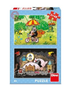 PUZZLE 2W1 KRECIK, DZIEŃ KRECIKA, DINO TOYS