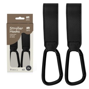 HACZYKI DO WÓZKA UNIWERSALNE CZARNE 2SZT, SIPO