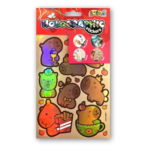 Naklejki holographic capybara PENMATE