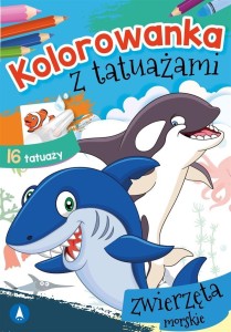 KOLOROWANKA Z TATUAŻAMI. ZWIERZĘTA MORSKIE