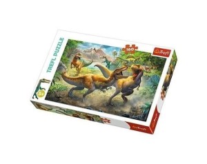 PUZZLE 160 WALCZACE TYRANOZAURY TREFL, TREFL
