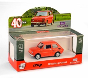 FIAT 126P CZTERDZIESTOLATEK CZERWONY, DAFFI