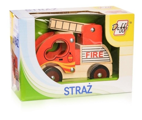 Drewniane auto - straż pożarna, Daffi