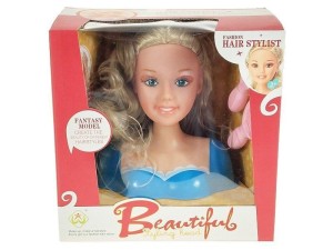 GŁOWA LALKI DO CZESANIA 24X19X14CM, ADAR