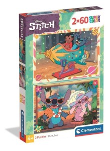 PUZZLE 2X60 SUPER KOLOR STITCH, CLEMENTONI