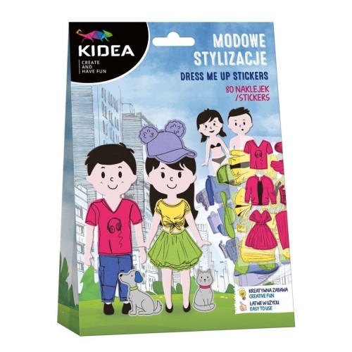 Modowe stylizacje 80 naklejek KIDEA, DERFORM