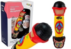 MIKROFON NAGRYWAJĄCY ŻÓŁTO- CZARNY, LEANTOYS