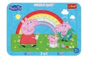 PUZZLE RAMKOWE BABY - MAŁA PEPPA TREFL, TREFL