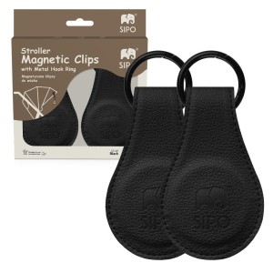 KLIPSY MAGNETYCZNE DO WÓZKA CZARNE 2SZT, SIPO