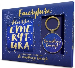 ZESTAW BRELOK + SKARPETKI - SZCZĘŚLIWY EMERYT
