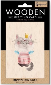 KARNET DREWNIANY C6 + KOPERTA KOT W KORONIE