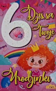 KARNET URODZINY 6 DZIEWCZYNKA
