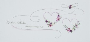 KARNET ŚLUB DL S47 - W DNIU ŚLUBU DUŻO SZCZĘŚCIA