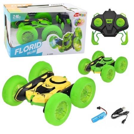 Samochód kaskaderski RC zielony, Leantoys