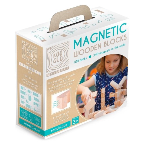 Klocki drewniane Mega Natural 100szt, Kooglo