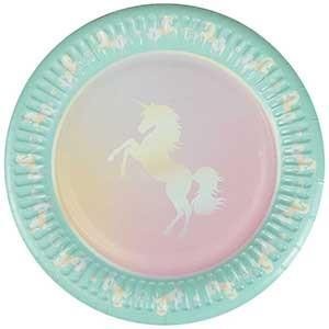 TALERZE PAPIEROWE JEDNOROŻEC 8SZT